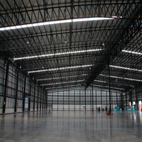 Kit de construction en acier préfabriqué moderne à corps large pour hangar d'avions et entrepôt, structure tout-en-un anti-corrosion