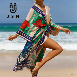 JSN Beach Vaction Mujeres Imprimir Traje de baño Beach Cover up - Product Image 1