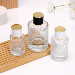 Flacon de parfum de luxe en verre 30ml 50ml 100ml, design à vis et à sertir, couleur dégradée transparente, rechargeable, anti-fuite - Product Image 1