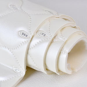 Tissu en <span class=keywords><strong>cuir</strong></span> artificiel imperméable en PU brodé avec éponge épaisse pour la décoration intérieure de voiture, sol, lit - Product Image 2