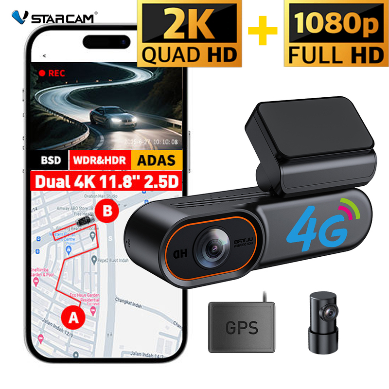 M8 4G Dash Cam Front 2560x1440