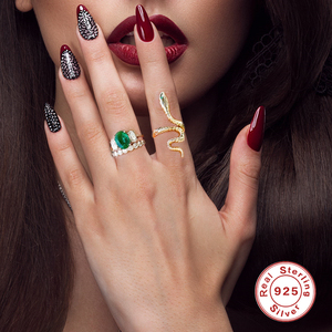 ROXI New Trendy Adjust <b>Ring</b> Design Luxury Diamond <b>Snake</b> Jewelry Opening Adjustable <b>Ring</b> - Product Image 4