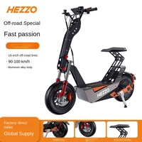 HEZZO Scooter électrique tout-terrain haute puissance 72V8000W Pneus de 16 pouces 50Ah Génération 2 roues 150kg Disponible Entrepôt outre-mer