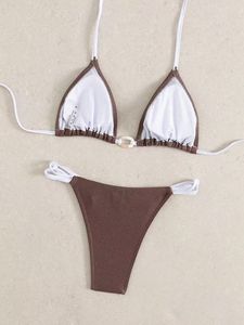 วิวิบลุค Z406ST02 ชุดว่ายน้ำผู้หญิงลายจุดเซ็กซี่บิกินี่ผูกเชือกชุดบราสองชิ้นชุดชายหาดชุดว่ายน้ำวันหยุด - Product Image 6