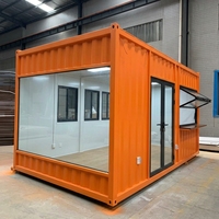 Maison conteneur préfabriquée extensible de 40/20 pieds à deux chambres pour entrepôt, abri de voiture, espace de bureau sécurisé, design contemporain