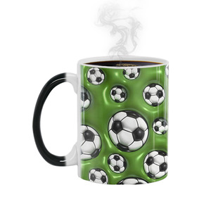 Hot Selling 3D Football Pattern Color Changing Mug, Ceramic Heat Sensitive Coffee Water <b>Cup</b>, Creative Funny Gift for Football Lo - Product Image 5