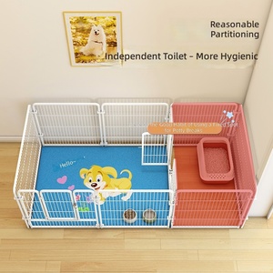 Cerca e Gaiola de Ferro para Cães de Porte Médio a Grande para Uso Interno em Casa, Portão para Animais de Estimação com Design Modular e Porta de Divisão - Product Image 4