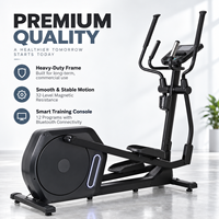 K-FIT GS-8760FP Neues Magnetisches Crosstrainer-Fahrrad mit 12 Voreingestellten Programmen, Robuster Rahmen für Heimfitness und Leichte Gewerbliche Nutzung