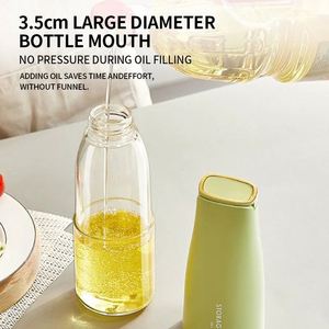 Custom logo Color 500ml <b>Glass</b> Automatic Gravity Opening Olive Oil Bottle Kitchen Cooking Auto Flip Cap Oil Dispenser - Product Image 5