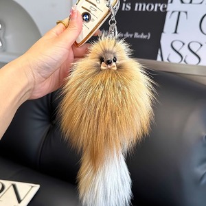 Carino piccola volpe peluche portachiavi ciondolo morbido cartone animato borsa Charm per auto auto portachiavi con piccola volpe - Product Image 1