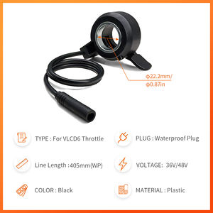 <span class=keywords><strong>TSDZ</strong></span> Mid Drive Motor Prise étanche Thumb Throttle 1T2 Cable pour VLCD6 Display Electric Bike - Product Image 2