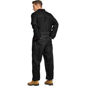 Combinaison de travail pour homme en twill, coupe décontractée, manches longues, vêtements de travail utilitaires, noir, coton, confortable - Product Image 5