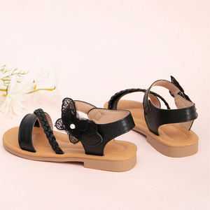 รองเท้าสานไข่มุกแฟชั่นสำหรับสาวๆ สไตล์ใหม่ ฤดูร้อน ใส่สบายแบบสวม เปิดนิ้วเท้า พื้นหนา - Product Image 4