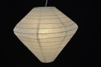 Ornements suspendus d'intérieur, forme de diamant artificiel, blanc, grand modèle, en papier de riz, design moderne, abat-jour