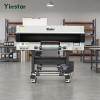 Imprimante UV DTF Yinstar format A3, imprimante UV DTF pour autocollants dorés, argentés et cristallins, avec vernis et impression à chaud, garantie 1 an à domicile