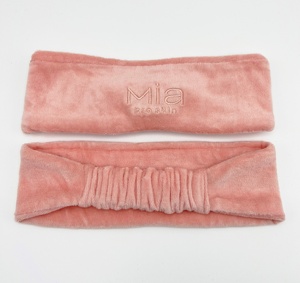 <span class=keywords><strong>Bandeau</strong></span> de soin du visage en microfibre de velours pour femmes, <span class=keywords><strong>maquillage</strong></span>, spa, avec logo personnalisé - Product Image 2