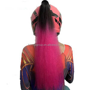 Accesorios para Motocicleta <span class=keywords><strong>con</strong></span> Diseño Atractivo, Peluca Colorida para Casco, Cola de Caballo Superior, Cola de Caballo para Mujer, Cabello para Casco de Motocicleta - Product Image 2