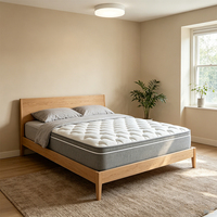 Matelas hybride Queen Size en mousse à mémoire de forme durable avec ressorts ensachés individuels, fermeté moyenne, enroulable en boîte pour chambre à coucher et mobilier de maison