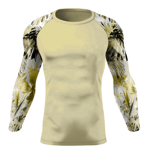 Wholesale <b>Men</b> <b>Compression</b> Rash Guard Long Sleeve Breathable Nylon Workout <b>Shirt</b> Custom Sublimated Gym Wear Custom Logo <b>Men</b> <b>shirt</b> - Product Image 3