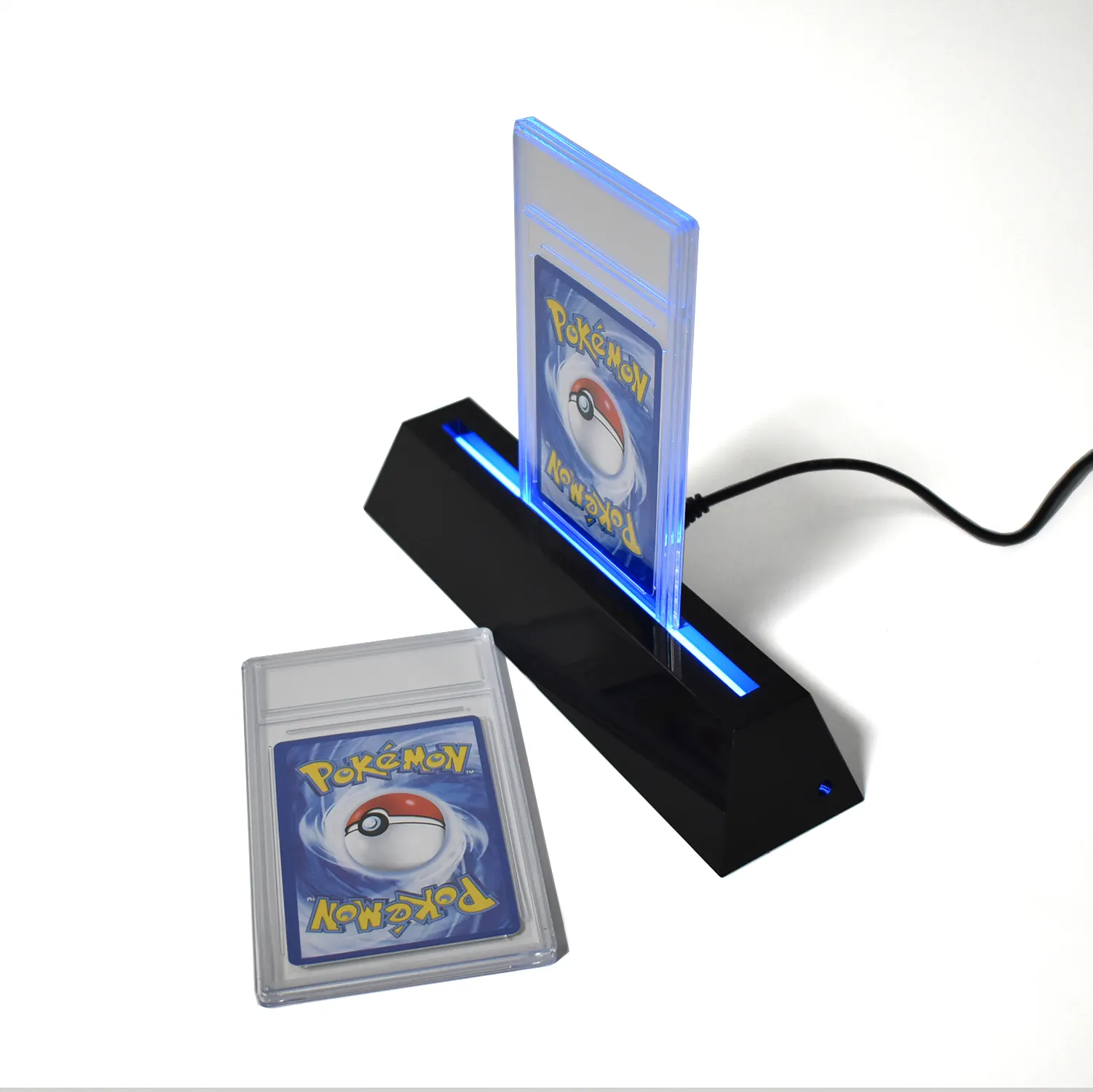 راي يي جديد تصميم Psa بلاطة LED عرض موقف قاعدة مضيئة ل بوكيمون Psa متدرج بطاقة