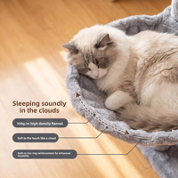 Arbre à chat moderne en bois écologique, tour pour chat, griffoir, structure d'escalade en peluche pour chat, mobilier d'intérieur pour animaux de compagnie, en carton