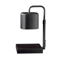 Lampe chauffe-bougie électrique de luxe moderne en métal noir, réglable en hauteur, avec variateur d'intensité et fonction aromathérapie