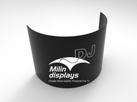 Cabine de façade DJ Portable demi-cercle avec écritures-noir/blanc pour événement de mariage