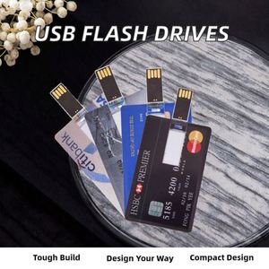 Nouvelle clé USB 2.0 format carte de visite, impression couleur, cadeau publicitaire, 8 Go-64 Go, clé USB en plastique, garantie 1 an, marque OEM, sans logo - Product Image 2