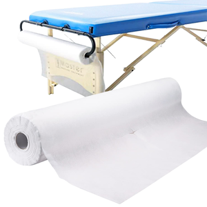 Rollo de Sábanas Desechables Blancas de 60*180cm, 20gsm, Rollo de Papel Crepé Higiénico para <span class=keywords><strong>Mesa</strong></span> de Examen, para Cama de Hospital, con Perforación - Product Image 5