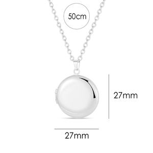 Personalized Custom <b>Photo</b> Name Engraved Couple Opens <b>Locket</b> Stainless Steel Round <b>Photo</b> <b>Locket</b> <b>Necklace</b> - Product Image 6