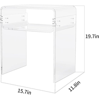 Tables en acrylique transparent personnalisées polyvalentes de haute qualité et coiffeuse en acrylique dessus de table en acrylique