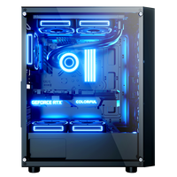 Boîtier d'ordinateur de jeu MATX USB 3.0 RGB avec grand design ATX et verre trempé pour usage domestique fabriqué par PC