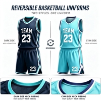 QuestLink Maßgefertigtes Wendebares Basketball-Trikot Schnelltrocknend Atmungsaktives Polyester-Netzgewebe Bedruckte Sportbekleidung für Erwachsene in Übergrößen