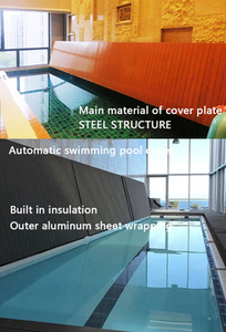 Couverture de piscine pliable automatique en acier inoxydable, imperméable, pour une utilisation intérieure et extérieure - Product Image 4