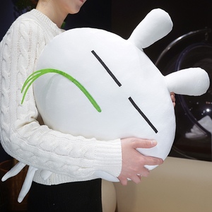 Cuscino Peluche Coniglio Bianco OEM ODM, Coniglio con Occhi Chiusi, Cuscino Imbottito per Divano, Regalo Divertente e Cuscino da Abbraccio - Product Image 4