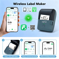 Impresora de Etiquetas Térmica Inteligente sin Tinta, Portátil, Inalámbrica, de 2 Pulgadas (58 mm), Mini Impresora Térmica de Códigos de Barras, Recibos, Boletos, Etiquetas de Bolsillo