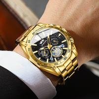 Jam Tangan Pria Binbond B4750 4750 Gaya Kasual Fashion Reloj Hombre Jarum Bercahaya Quartz Merk Ternama Tahan Air untuk Pria