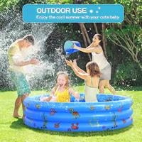Aufblasbarer Wasserpool für Kinder, Schwimm- und Planschbecken für Drinnen und Draußen, Bällebad für Familienspaß, Sommerparty, Kinderwassertraining
