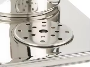 Dispensador de jugo de color plateado/dorado de juegos simples/dobles con cuerpo de vidrio y marco de acero inoxidable - Product Image 3