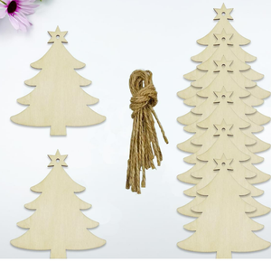 1pc Wooden Cutouts Durable Decorative Practical Christmas Tree Wooden Cutouts Fo