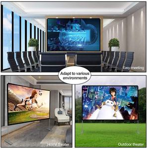 شاشة عرض محمولة مع حامل مقاس 100/120 بوصة، شاشة إسقاط 16:9 بدقة 4K عالية الوضوح للعرض الأمامي للأفلام مع حقيبة حمل - Product Image 2