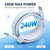 Câble de charge rapide de haute qualité en gros, 2 m, 240 W, USB-C vers C, pour Macbook, câble de données pour iPad, câble de charge pour iPad 2