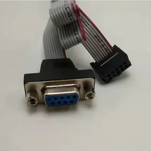 Kabel port serial db-9 perempuan untuk 10 pin idc socket 36 inci