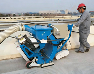 耐久性のある小型携帯型電動PLC制御モーターコンクリート舗装ショットブラストマシン鋼球研磨滑り止め装置 - Product Image 4