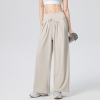 Pantalon de yoga taille haute pour femme, coupe large, élastique, respirant, écologique, doux, séchage rapide, drapé, idéal pour la danse - Vente en gros sur mesure