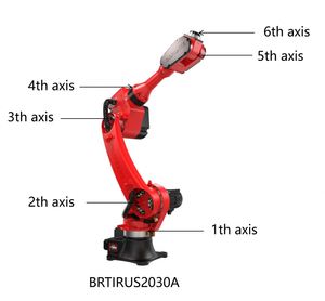 BORUNTE BRTIRUS2030A Industrial Palletizer <b>Wrap</b> Robot 2058mm Arm Span 30kg Load Capacity IP54 PLC Core Carton Box Gearbox Motor - Product Image 2