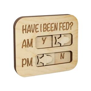 Imán de Refrigerador con Recordatorio de Alimentación para Perros Pafu, Recordatorio <span class=keywords><strong>AM</strong></span>/<span class=keywords><strong>PM</strong></span>, Deslizador de Madera para Cajas de Madera y Letreros de Pared para Programar las Comidas - Product Image 4