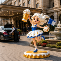 Sculptures d'art en résine personnalisées, durables, grandes figurines de dessins animés pour restaurants, boulangeries, cafés, décorations extérieures, vitrines de magasins