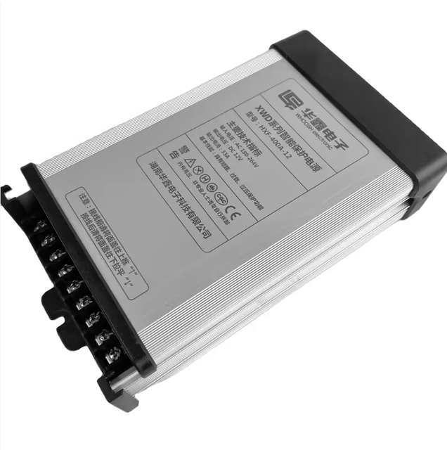 HXF-400A-12 AC to DC 12V 400W Single Output LED Driver Power Supply IP62 Rainproof CE for 3-Year Warranty for Outdoor Use