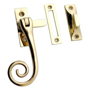 Attache de fenêtre à guillotine en laiton Loquet de verrouillage traditionnel pour fenêtres en bois Finition satinée Garantie 1 an - Product Image 3